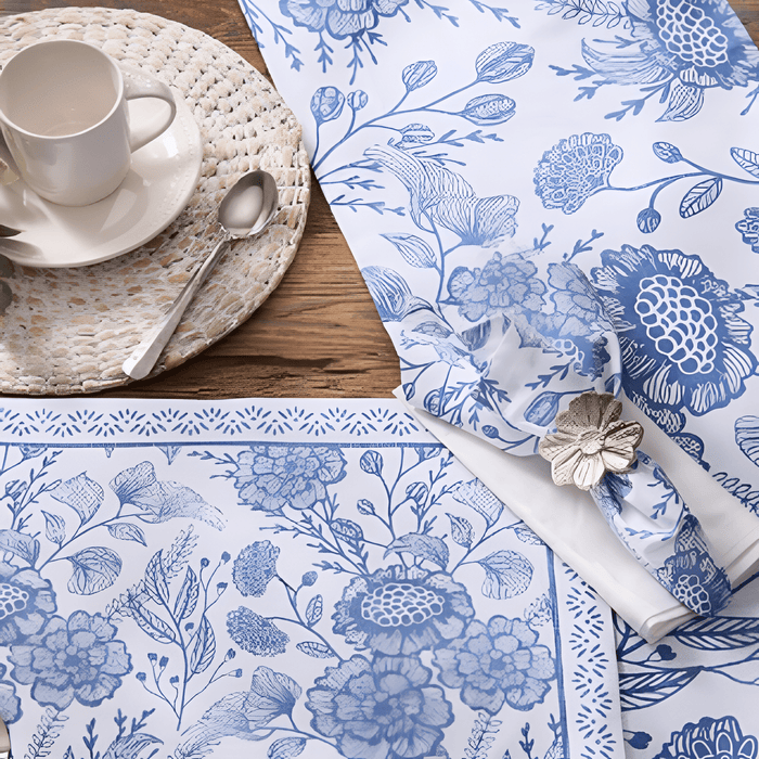 Matilda Blue & White Napkin - The Shops at Mount Vernon