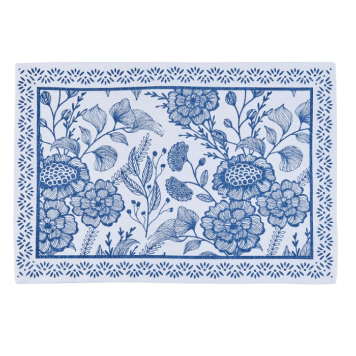 Matilda Blue & White Placemats - The Shops at Mount Vernon