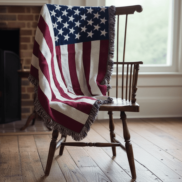 Mini American Flag Throw - The Shops at Mount Vernon