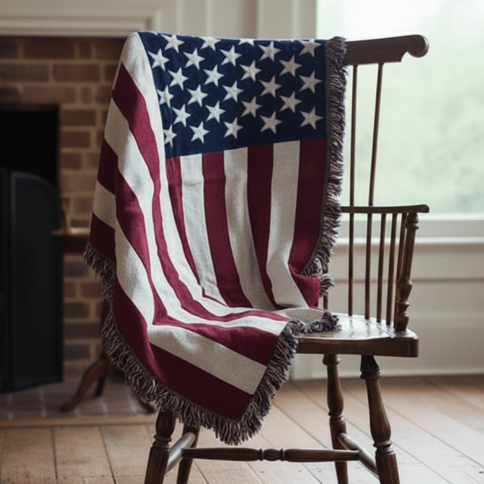 Mini American Flag Throw - The Shops at Mount Vernon