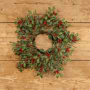 Mini Holly & Berries Candle Ring - The Shops at Mount Vernon