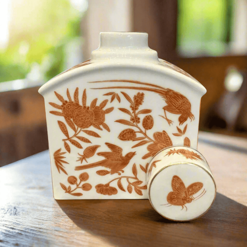 Mottahedeh Sacred Bird & Butterfly Tea Flask - The Shops at Mount Vernon
