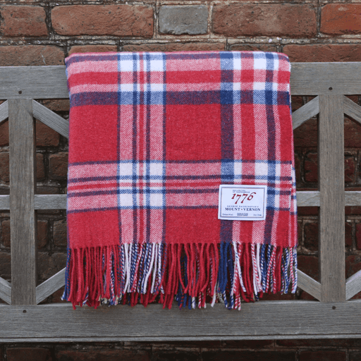 Mount Vernon 1776 Independence Tartan Blanket - The Shops at Mount Vernon