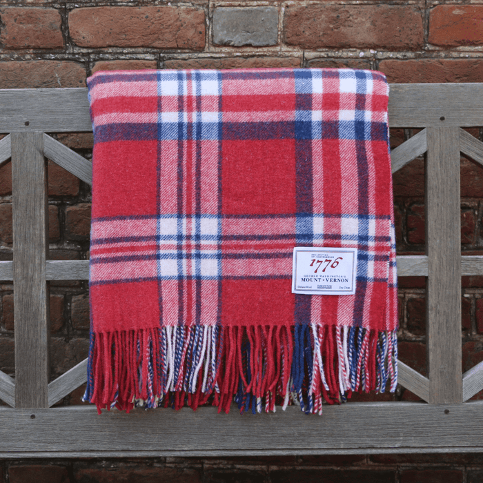 Mount Vernon 1776 Independence Tartan Blanket - The Shops at Mount Vernon