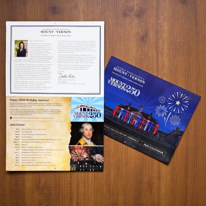 Mount Vernon 2026 Calendar - 250th Commemorative Edition - The Shops at Mount Vernon