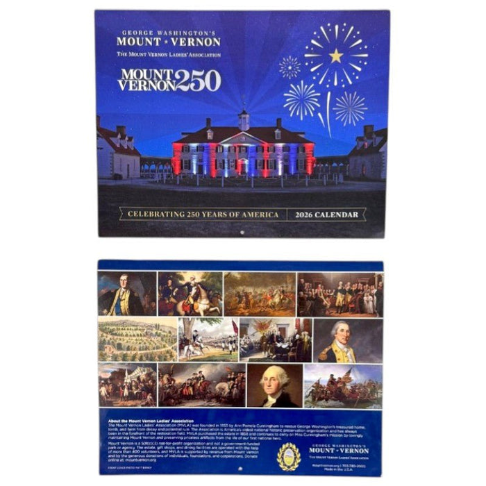 Mount Vernon 2026 Calendar - 250th Commemorative Edition - The Shops at Mount Vernon