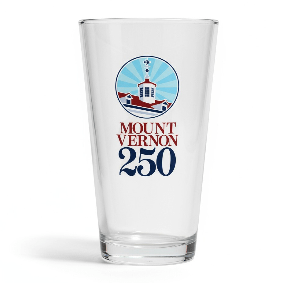 Mount Vernon 250th Anniversary Pint Glass The Shops at Mount Vernon