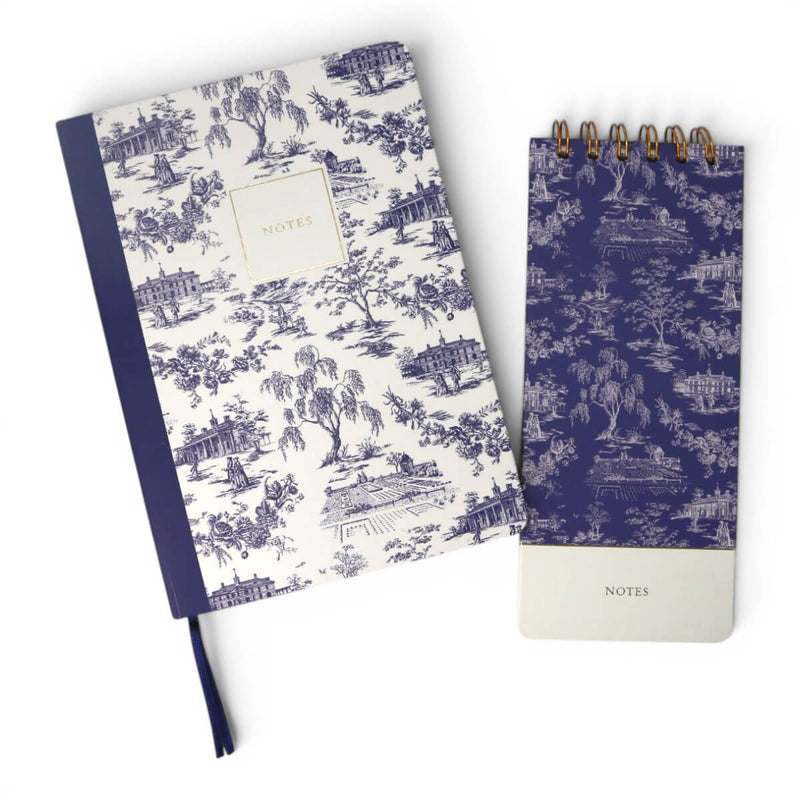Mount Vernon Blue Toile A5 Notebook - The Shops at Mount Vernon