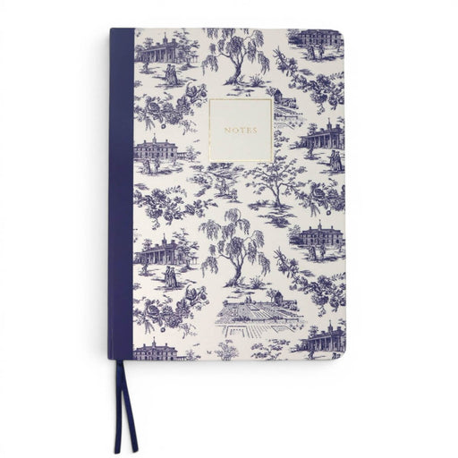 Mount Vernon Blue Toile A5 Notebook - The Shops at Mount Vernon