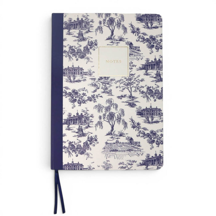 Mount Vernon Blue Toile A5 Notebook - The Shops at Mount Vernon