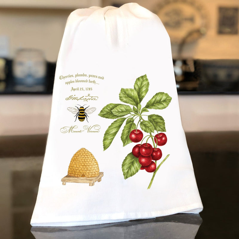 Mount Vernon Cherry Beehive Flour Sack Towel - The Shops at Mount Vernon