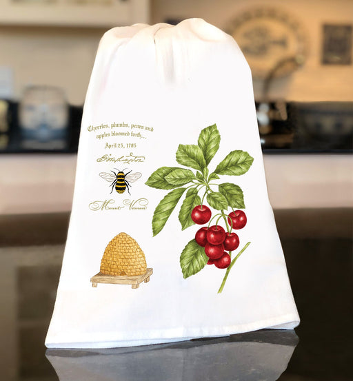 Mount Vernon Cherry Beehive Flour Sack Towel - The Shops at Mount Vernon