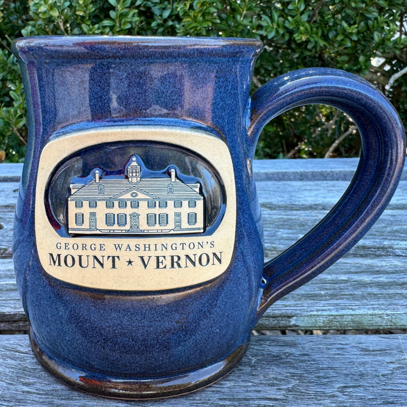 Mount Vernon Denim - Tall Belly Mug - Made In USA - The Shops at Mount Vernon