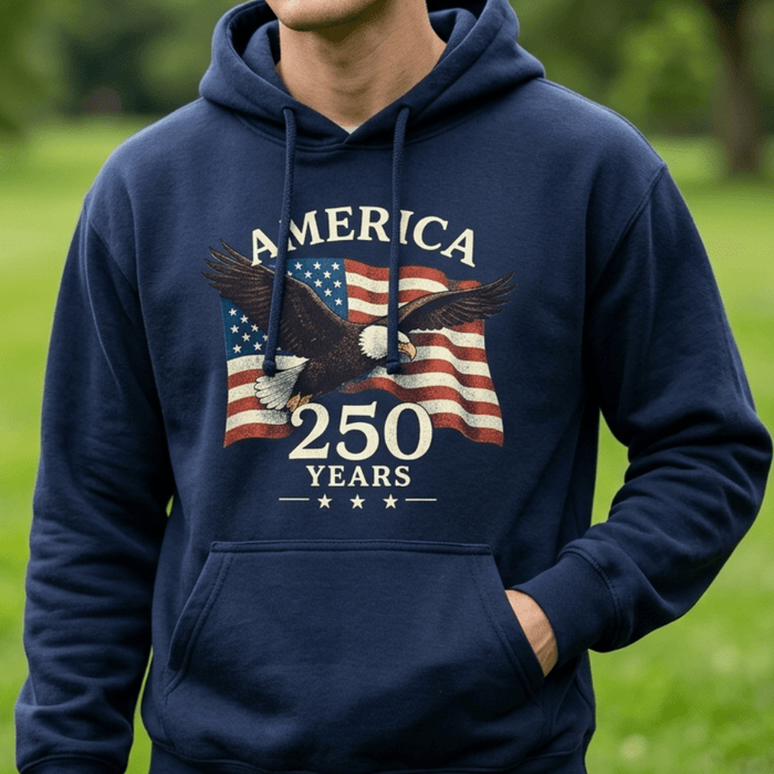 Mount Vernon Eagle Flag Hoodie – America 250 - The Shops at Mount Vernon