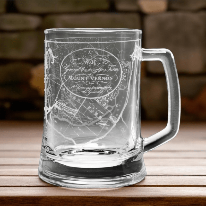 Mount Vernon Farm Map Beer Tankard - The Shops at Mount Vernon