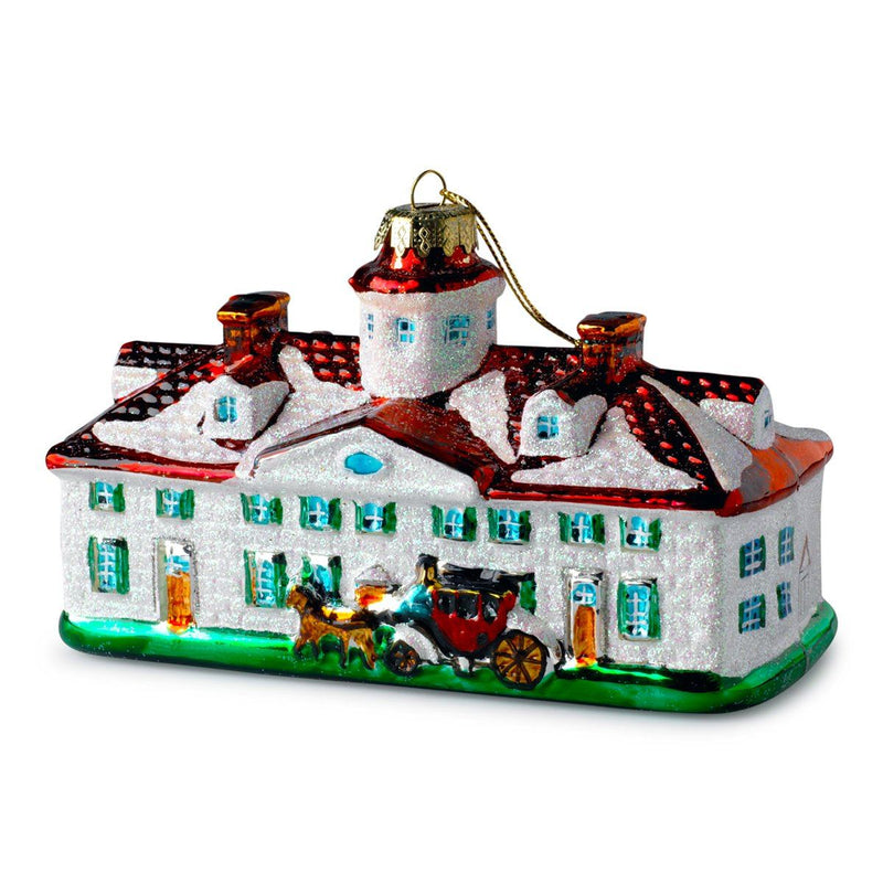 Mount Vernon Mansion Blown Glass Ornament - The Shops at Mount Vernon