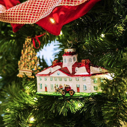 Mount Vernon Mansion Blown Glass Ornament - The Shops at Mount Vernon