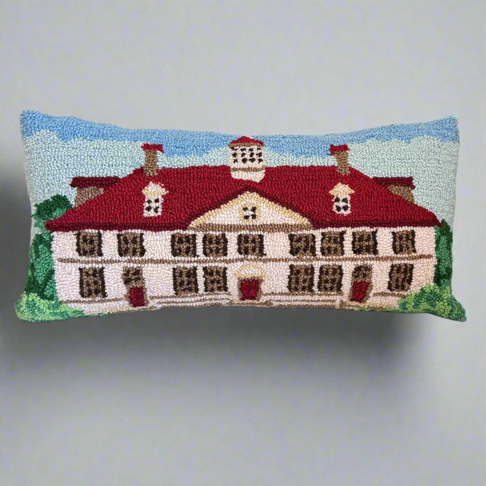 Mount Vernon Mansion Hooked Pillow - The Shops at Mount Vernon