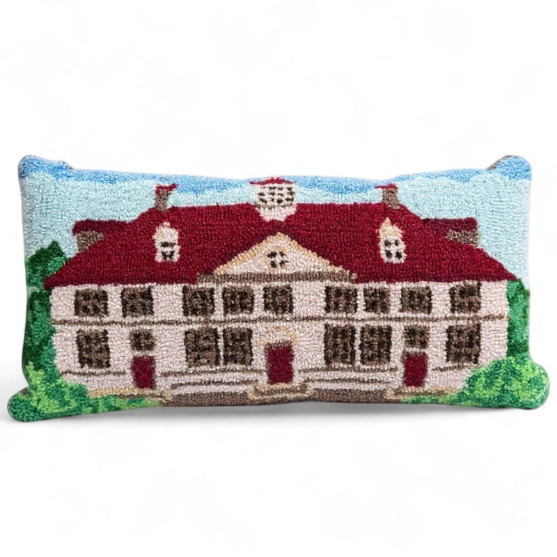 Mount Vernon Mansion Hooked Pillow - The Shops at Mount Vernon