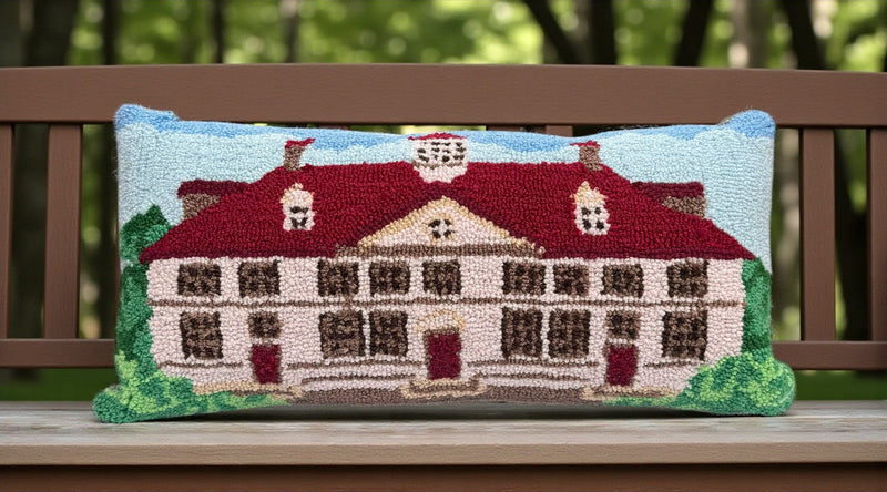 Mount Vernon Mansion Hooked Pillow - The Shops at Mount Vernon