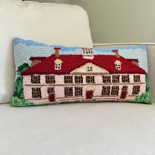 Mount Vernon Mansion Hooked Pillow - The Shops at Mount Vernon