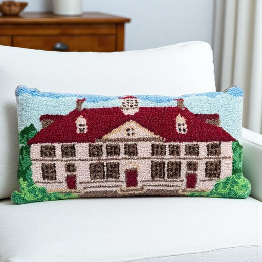 Mount Vernon Mansion Hooked Pillow - The Shops at Mount Vernon