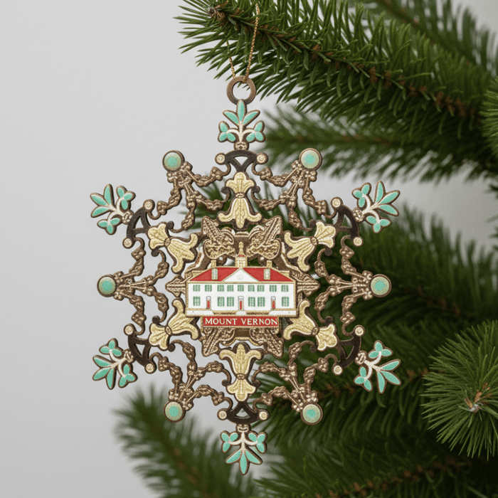 Mount Vernon Snowflake Ornament - The Shops at Mount Vernon