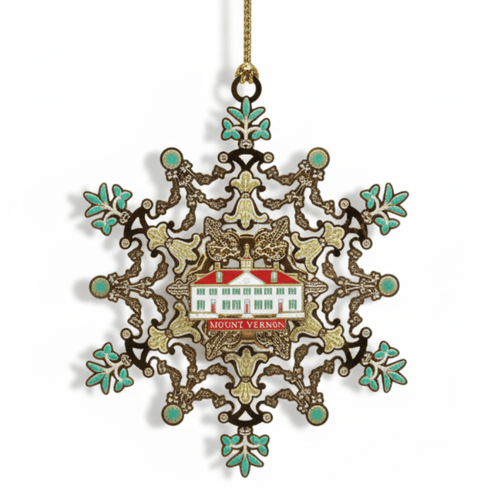 Mount Vernon Snowflake Ornament - The Shops at Mount Vernon