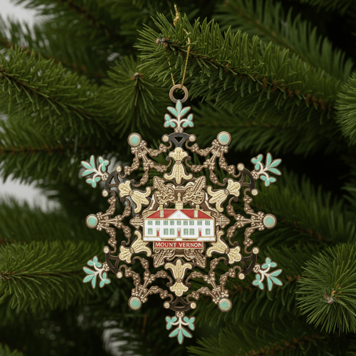 Mount Vernon Snowflake Ornament - The Shops at Mount Vernon