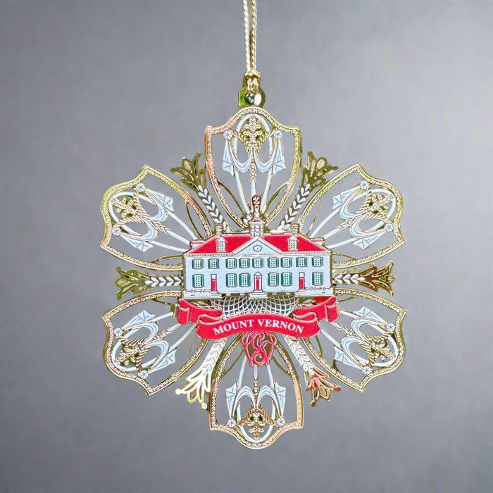 Mount Vernon Snowflake Ornament - The Shops at Mount Vernon