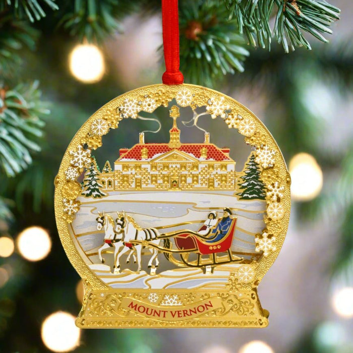 Mount Vernon Snowglobe Ornament - The Shops at Mount Vernon