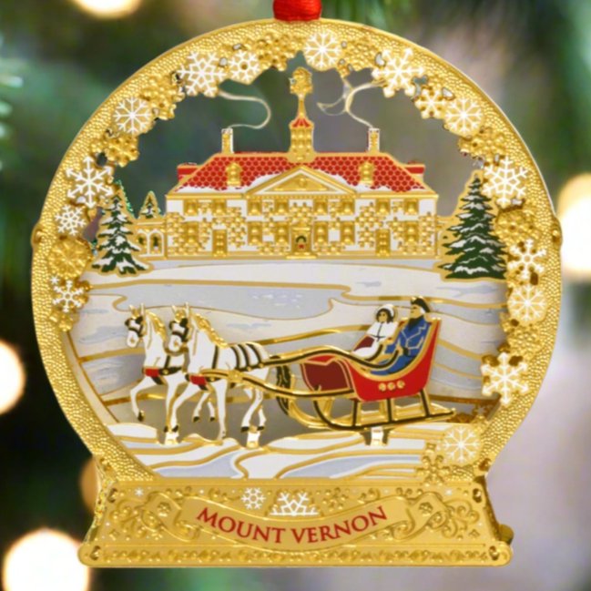 Mount Vernon Snowglobe Ornament - The Shops at Mount Vernon