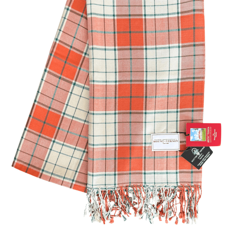 Mount Vernon Tartan Viscose Scarf - Oversize - The Shops at Mount Vernon
