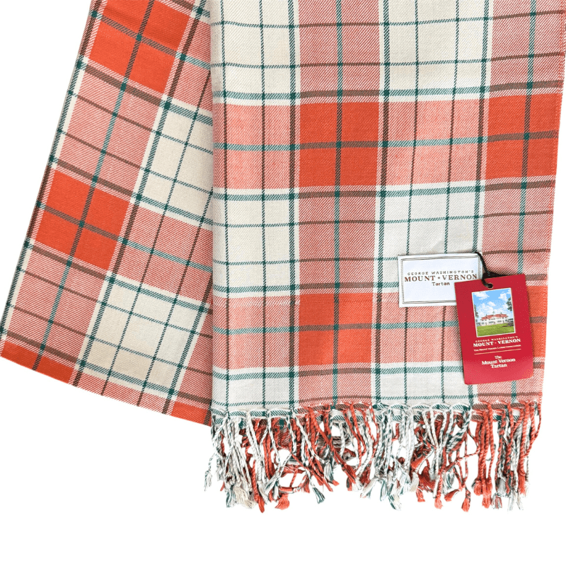 Mount Vernon Tartan Viscose Scarf - Oversize - The Shops at Mount Vernon