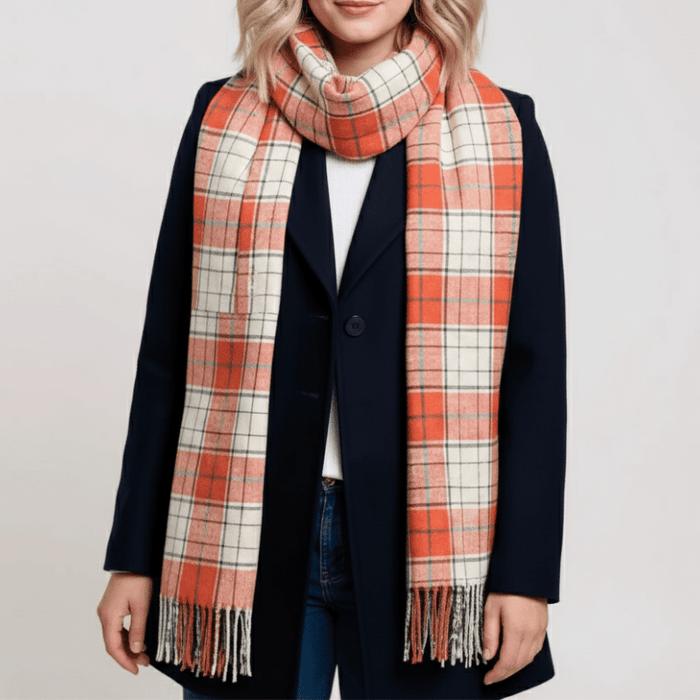 Mount Vernon Tartan Viscose Scarf - Oversize - The Shops at Mount Vernon