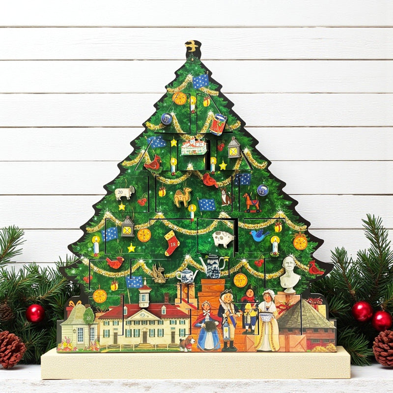 Mount Vernon Wooden Tree Advent Calendar - The Shops at Mount Vernon