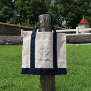 Navy Blue George Washington Book Tote - Navy or Red - The Shops at Mount Vernon