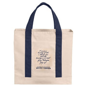 Navy Blue George Washington Book Tote - Navy or Red - The Shops at Mount Vernon