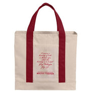 Navy Blue George Washington Book Tote - Navy or Red - The Shops at Mount Vernon