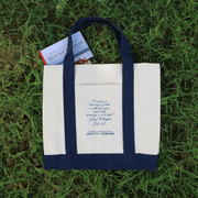 Navy Blue George Washington Book Tote - Navy or Red - The Shops at Mount Vernon