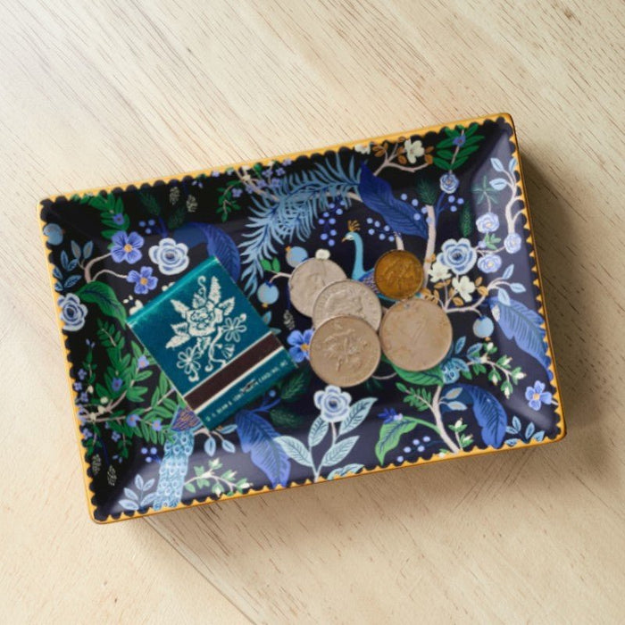 Peacock Porcelain Catchall Tray - The Shops at Mount Vernon