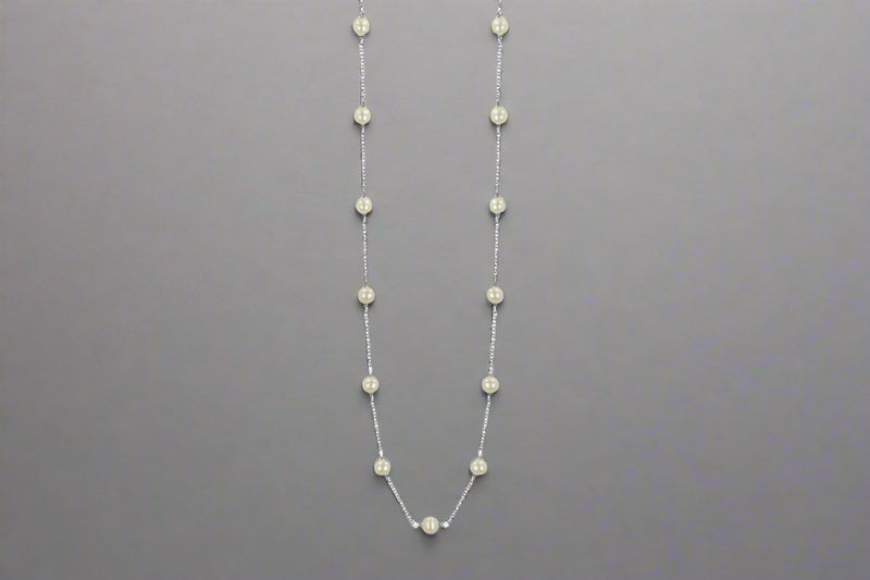 Pearl Station Sterling Necklace - The Shops at Mount Vernon