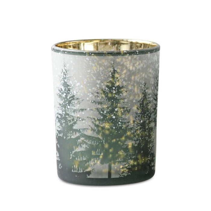 Pine Tree Glass Candle Holder - Assorted Sizes - The Shops at Mount Vernon