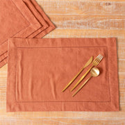 Placemat Stonewashed Linen Blend - Rust - The Shops at Mount Vernon