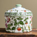 Porcelain Floral Oval Jar - The Shops at Mount Vernon