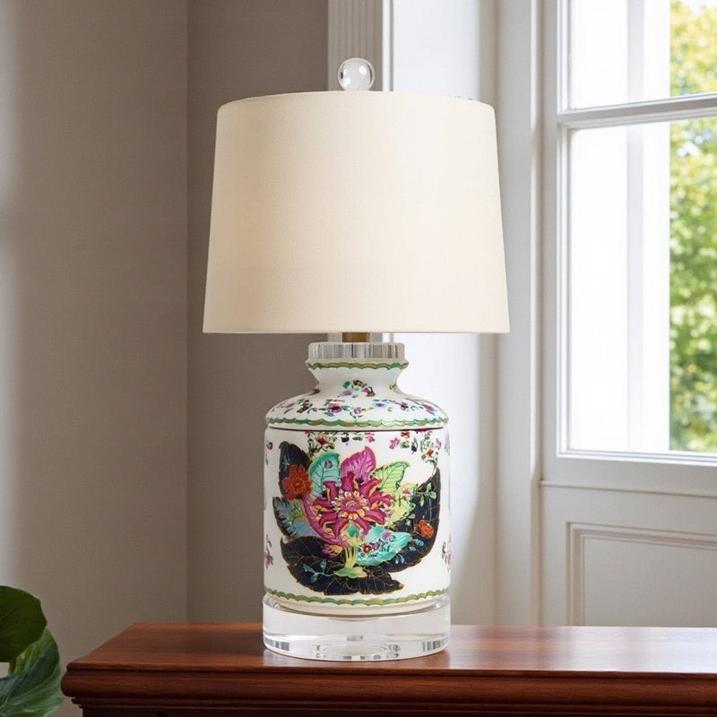tobacco leaf pattern lamp $109 Porcelain Table with Bronze Mount Tobacco L Inspired by Asian plants and Indian textiles Tobacco Leaf Lamp