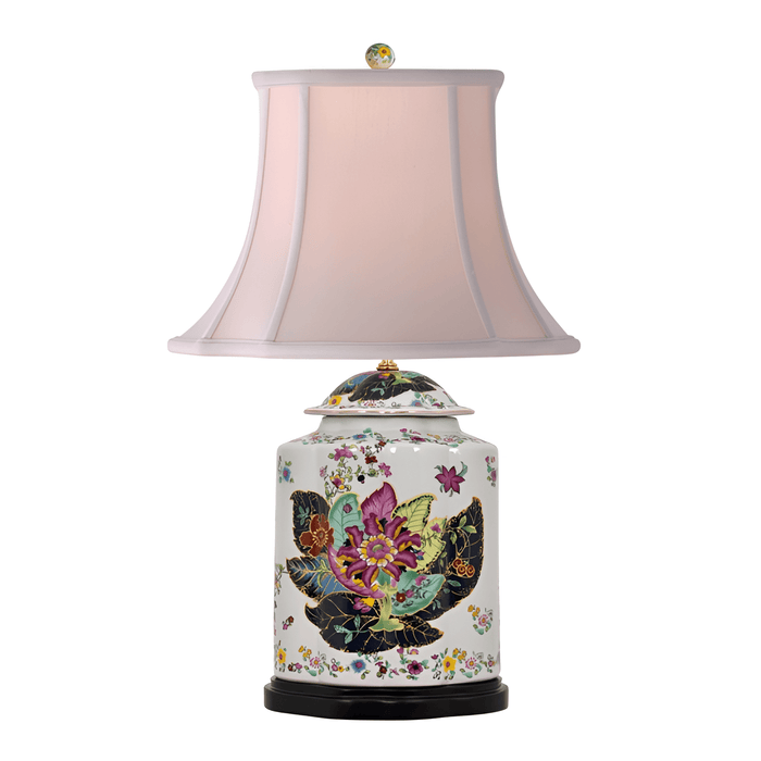 Porcelain Tobacco Leaf Scallops Jar Lamp - The Shops at Mount Vernon