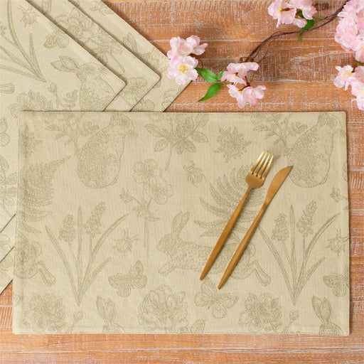 Rabbit and Fern Jacquard - Placemat - The Shops at Mount Vernon