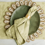 Rabbit & Fern Jacquard Cotton - Napkin - The Shops at Mount Vernon