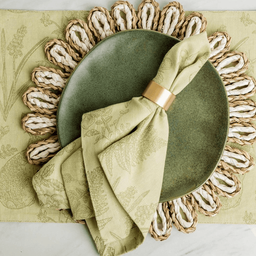 Rabbit & Fern Jacquard Cotton - Napkin - The Shops at Mount Vernon